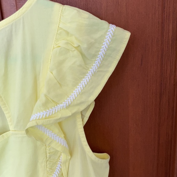 Embellished Open Back Top Yellow Banana Republic Small NWT - Picture 5 of 7